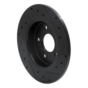 Ford Focus Brake Rotor (1) - Rear Left - R1 Concepts - Drilled & Slotted - Black - `12-`18